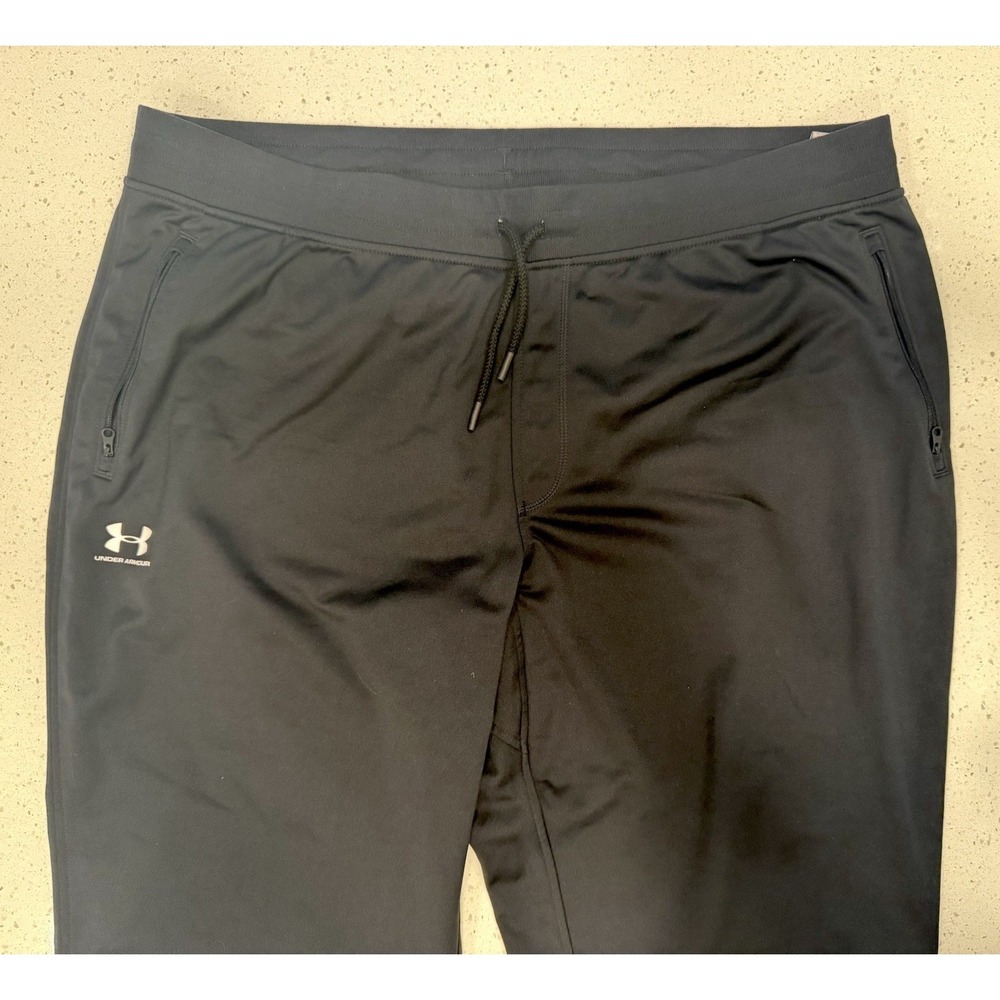 Under Armour Men's 3XL Sportstyle Tricot Joggers Black 3-Pocket Track Pants